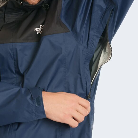 THE NORTH FACE Venture 2 Dryvent Waterproof Men Hooded Rain Jacket Summit Navy - Picture 5 of 8